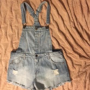 Denim overalls